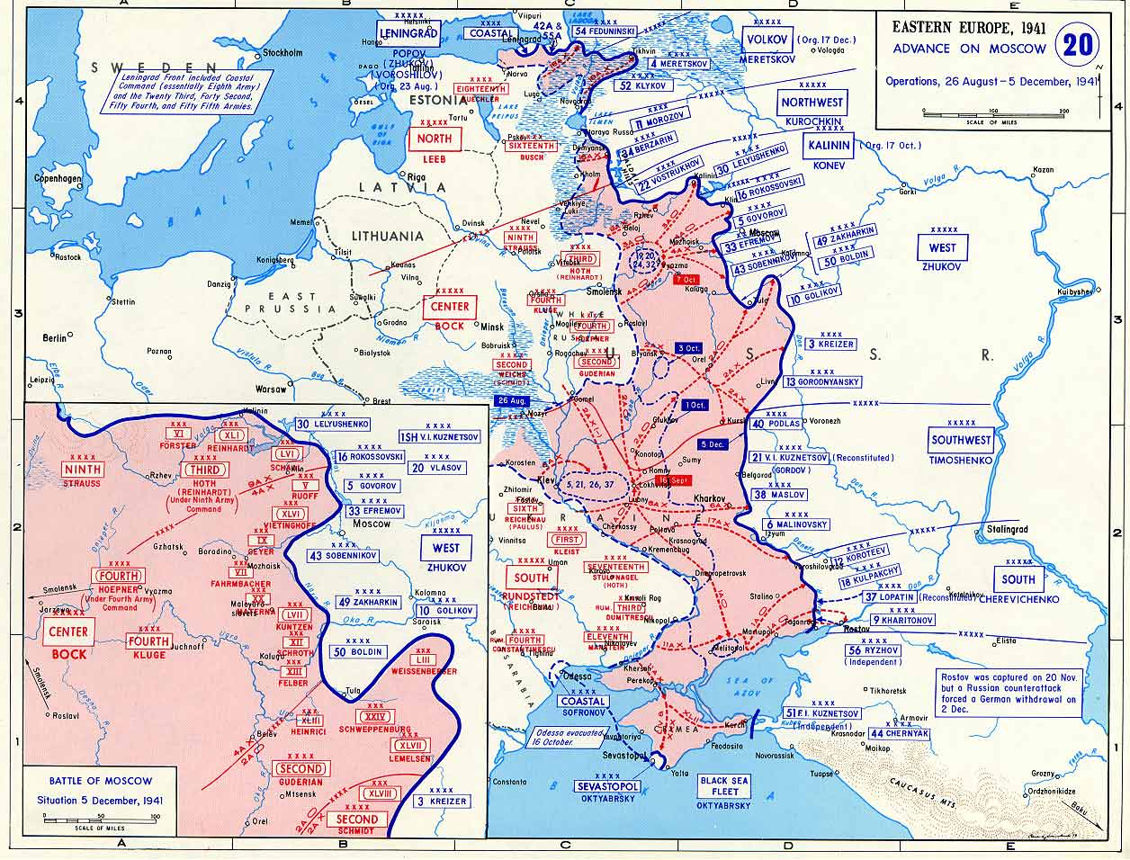 Battle of Moscow Map